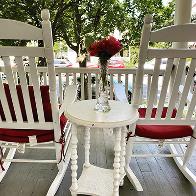 Rocking chairs on the front porch