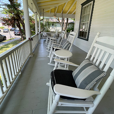 Rocking chairs on the front porch